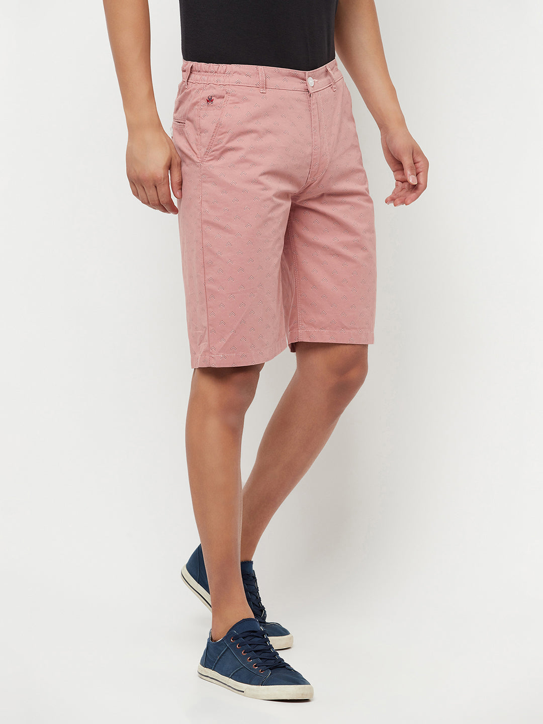 Pink Printed Shorts - Men Shorts