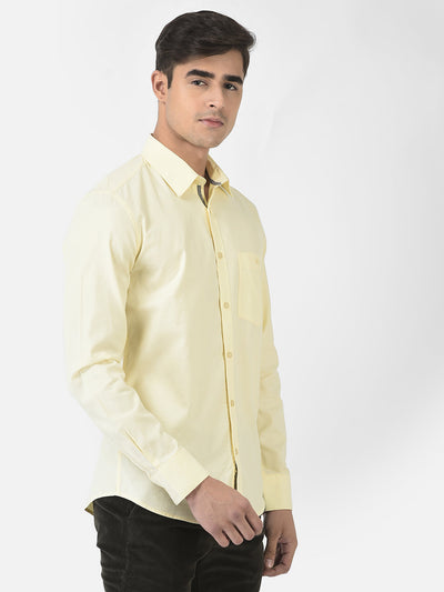  Lime Yellow Shirt in Pure Cotton