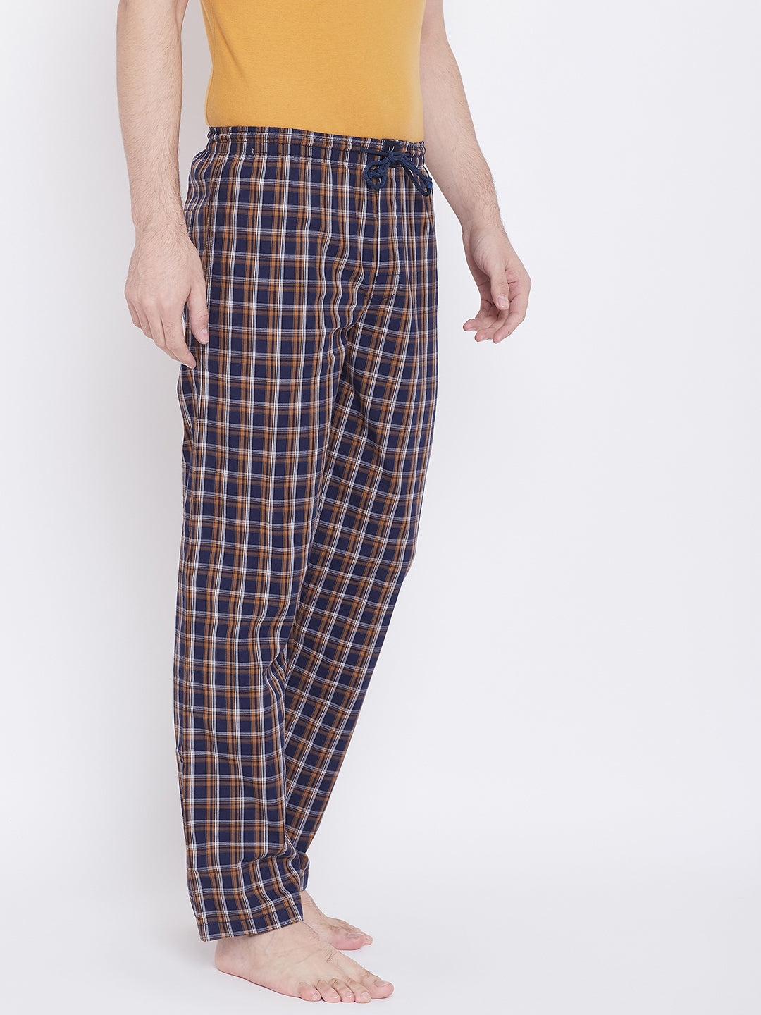 Checked Straight Lounge Pants - Men Lounge Pants