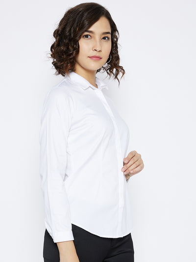 White Slim Fit shirt - Women Shirts