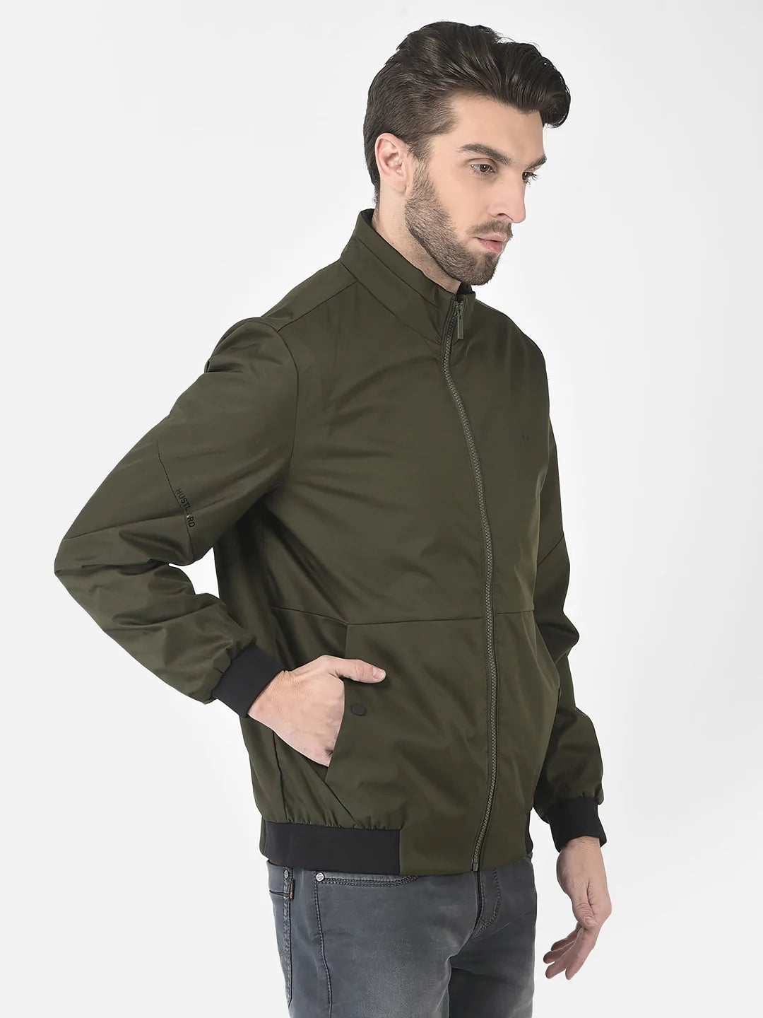  Olive Green Bomber Jacket