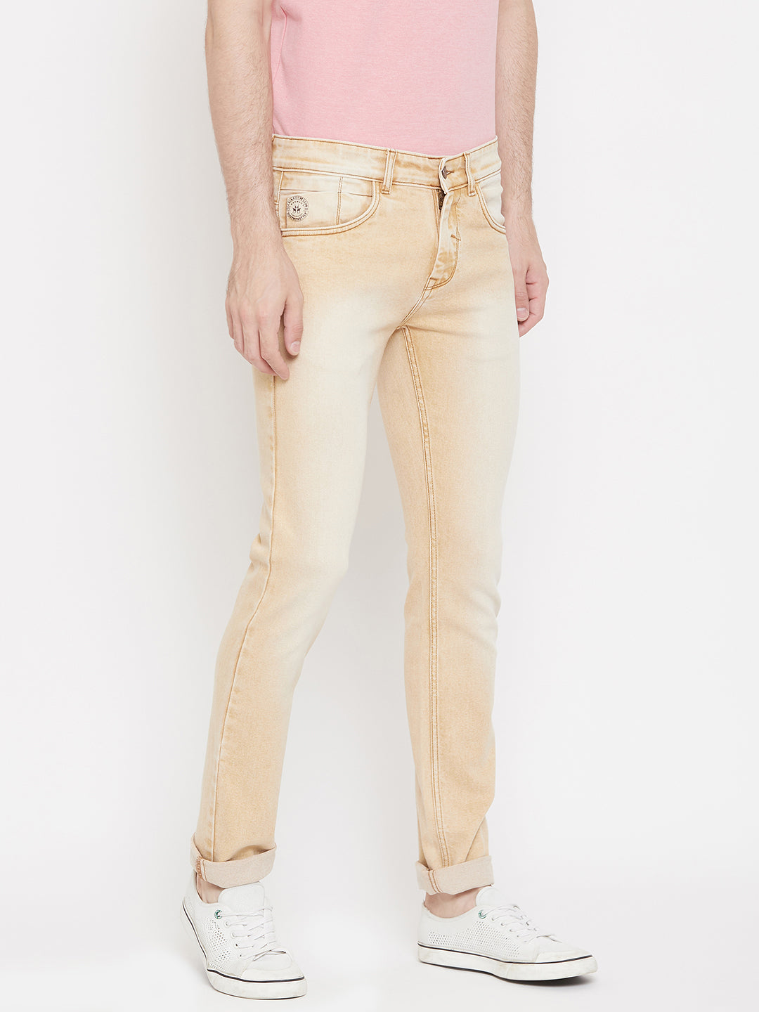 Beige Denim Stonewash - Men Jeans