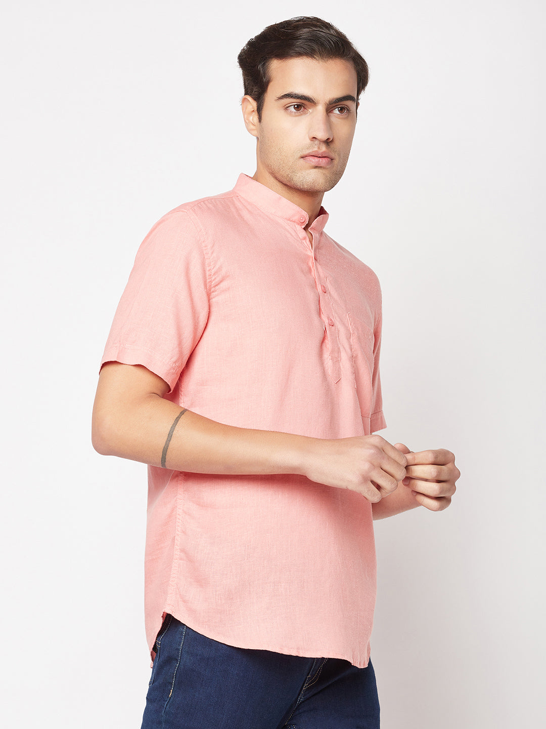  Simplistic Coral Kurta