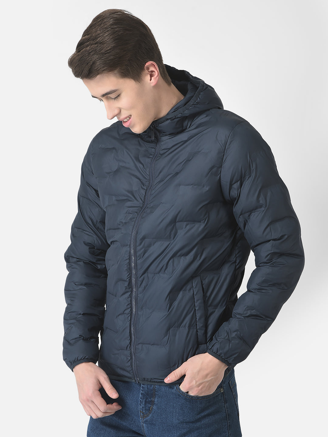  Navy Blue Heavy Padded Jacket 