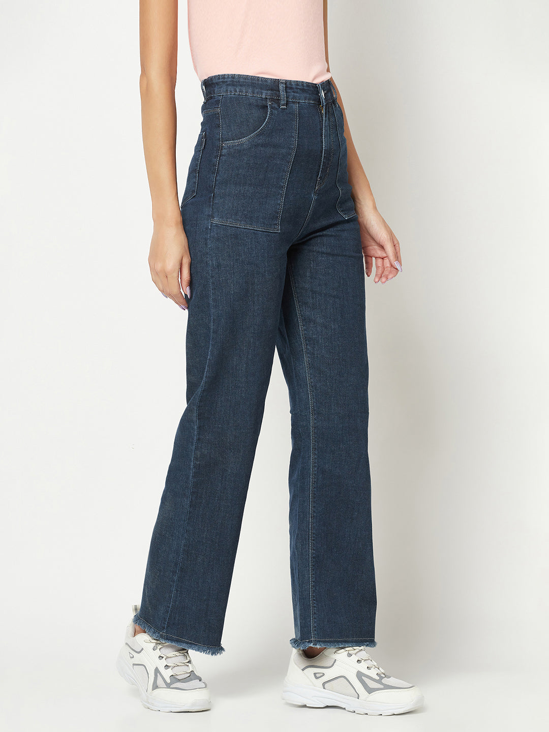  Blue Patch-Pocket Jeans 