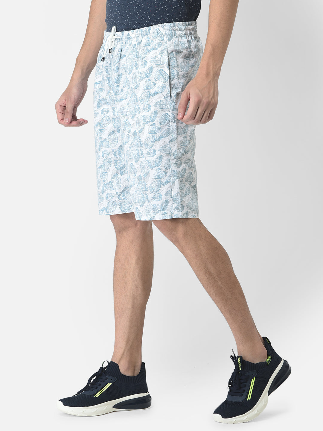 Cotton Shorts in Floral Print 