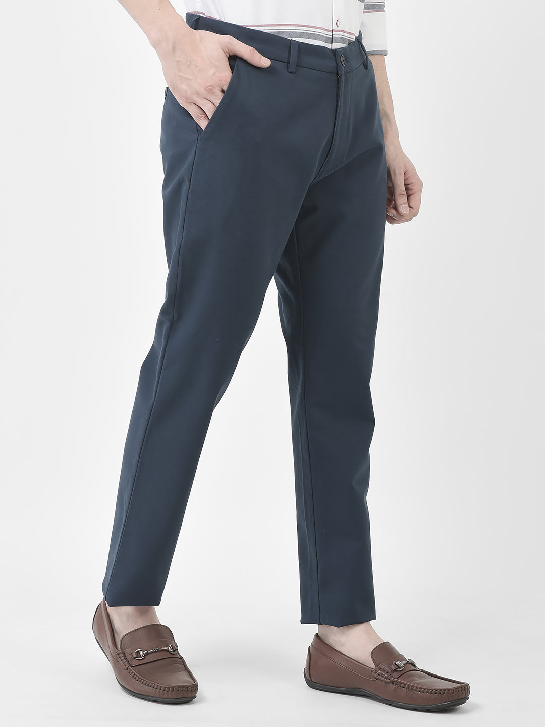  Formal Indigo Blue Trousers