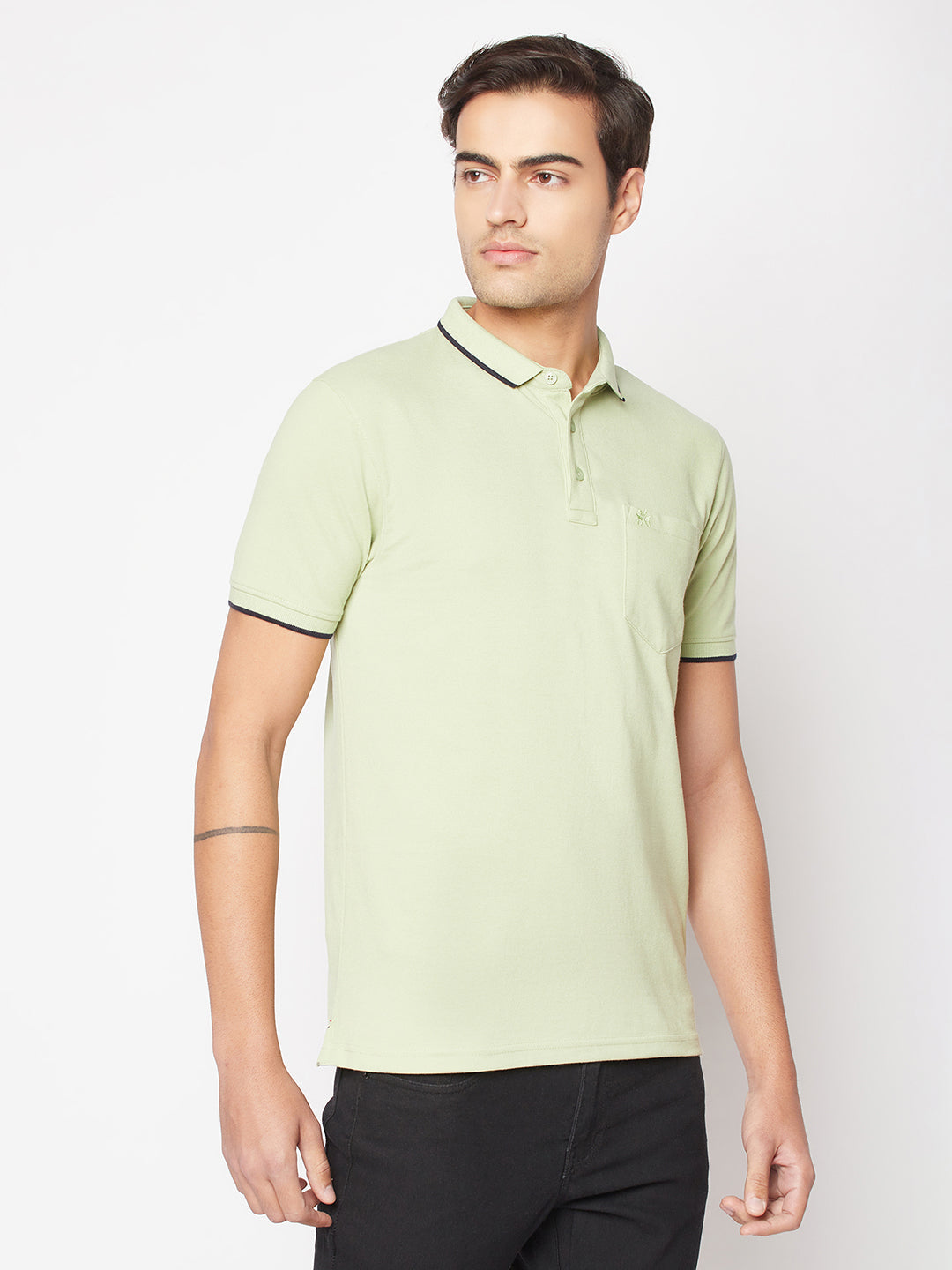  Mint Green Minimal Polo T-Shirt