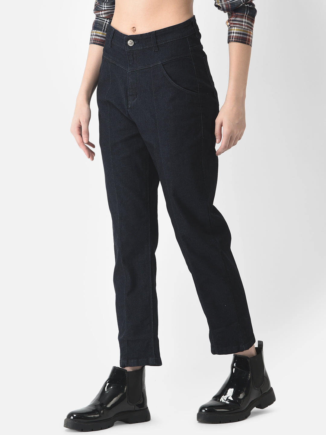  Dark Blue Wide Leg Jeans