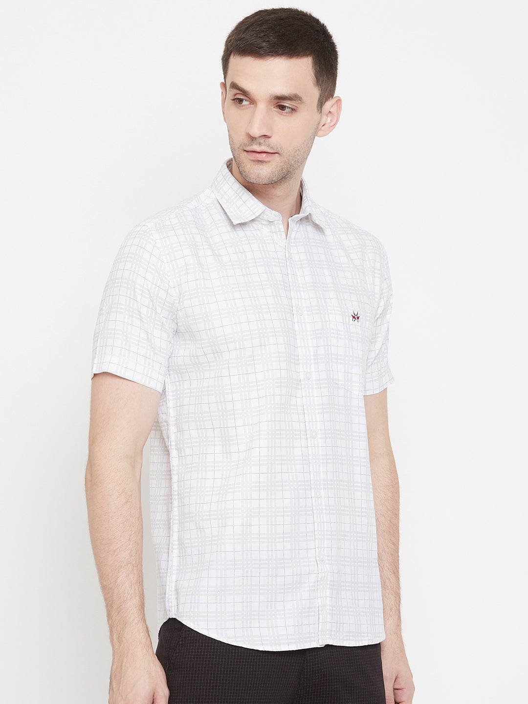 White Checked shirt - Men Shirts