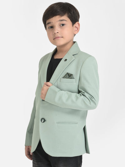 Light Green Blazer with 3 Pocket Styling