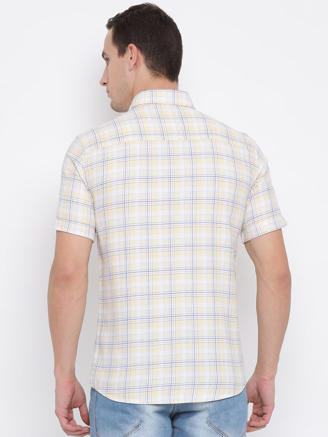 Checked Half Sleeve Slim Fit shirt - Men Shirts