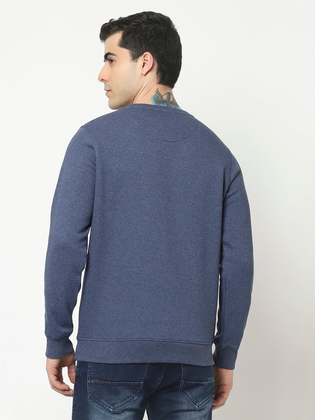  Blue Sweatshirt with Logo Work 