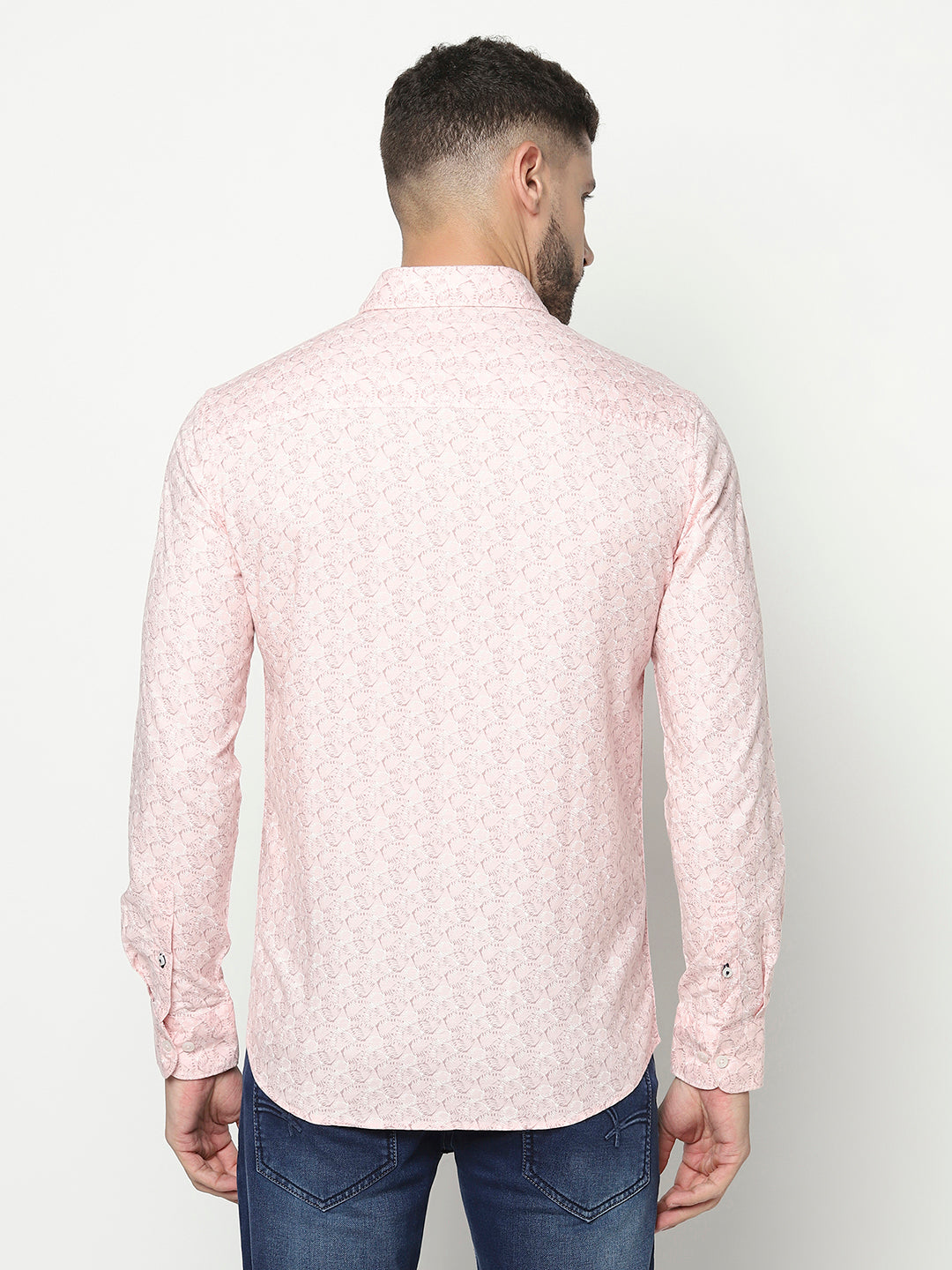 Pink Abstract Shirt-Men Shirts-Crimsoune Club