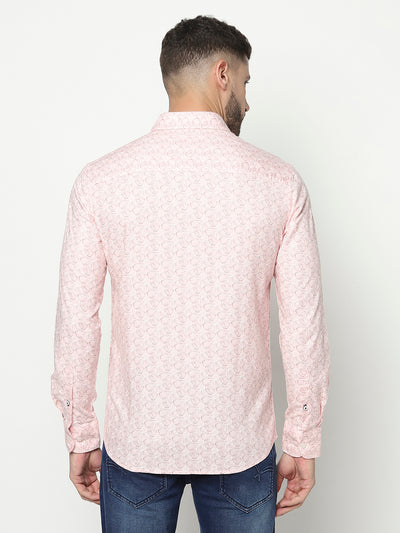 Pink Abstract Shirt-Men Shirts-Crimsoune Club