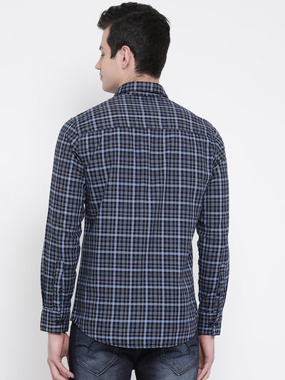 Blue Checked Shirt - Men Shirts