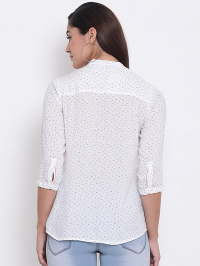 White Button up Shirt - Women Shirts