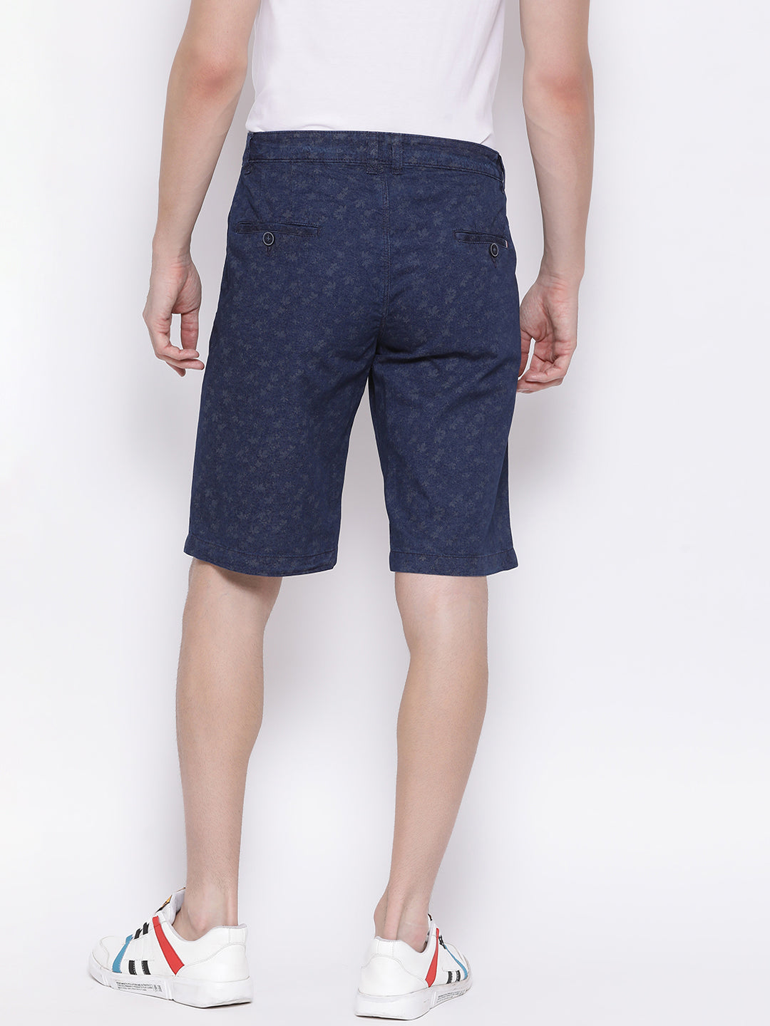 Navy Blue Printed shorts - Men Shorts