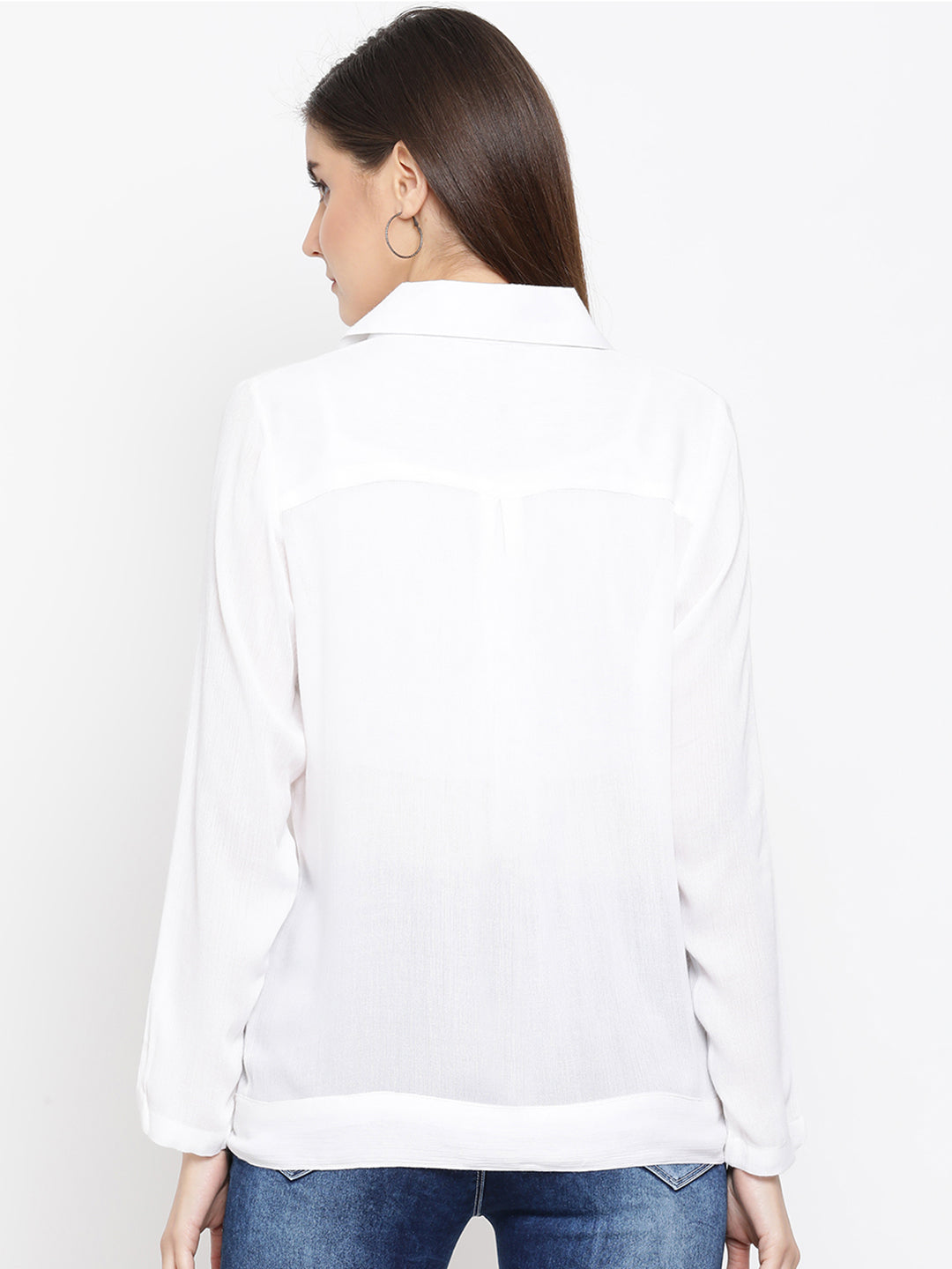 White Casual Top - Women Tops