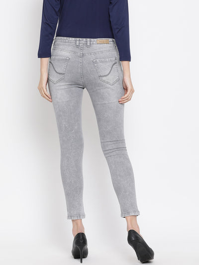 Grey Slim Fit Jeans - Women Jeans