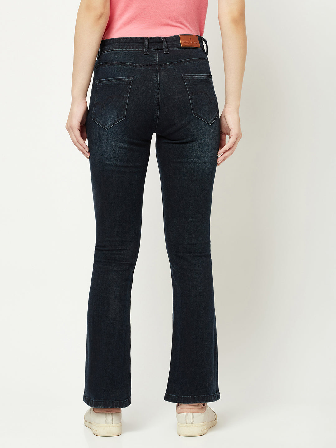  Navy Blue Boot-Cut Jeans 