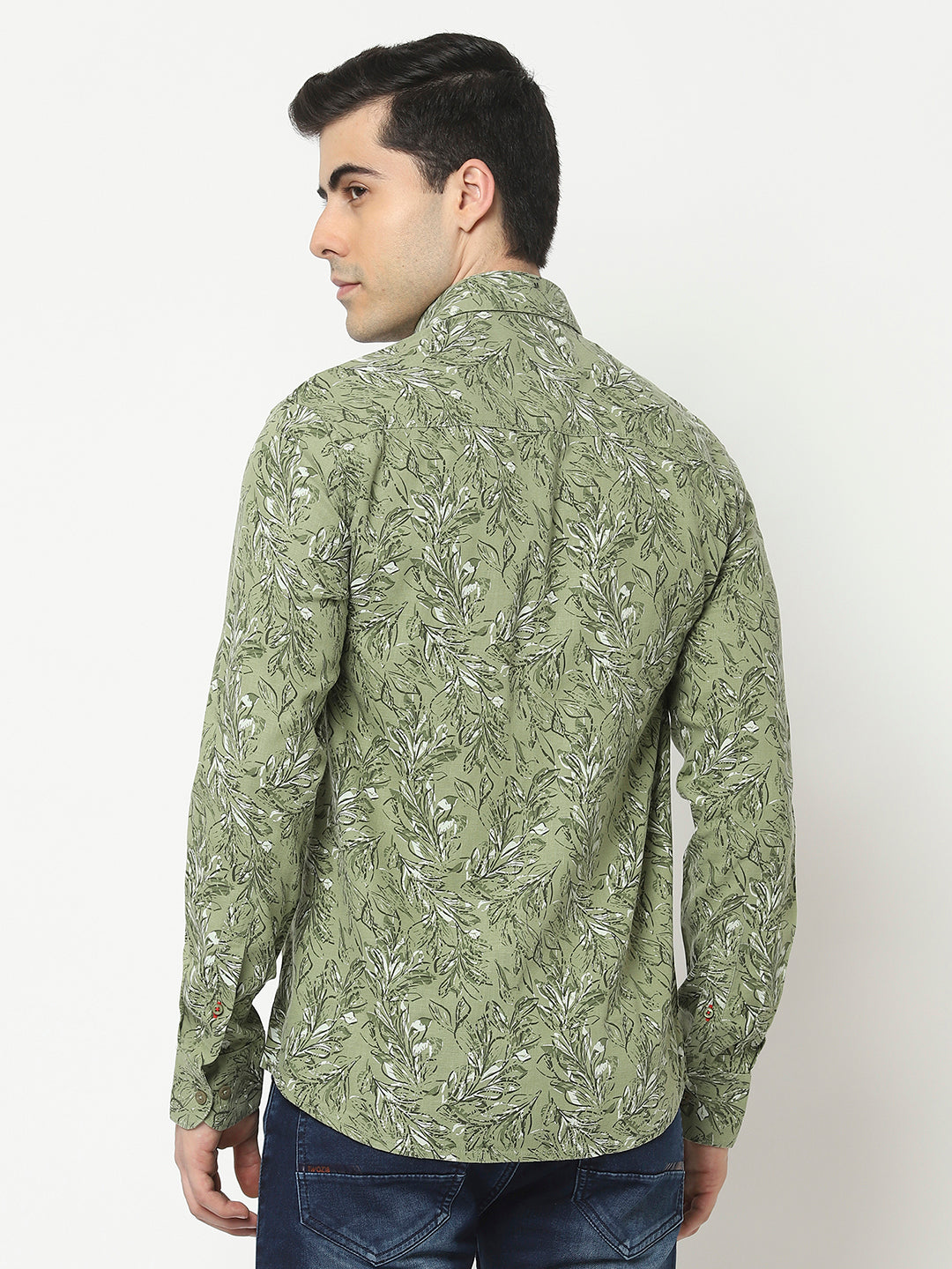  Green Shirt in Floral Print