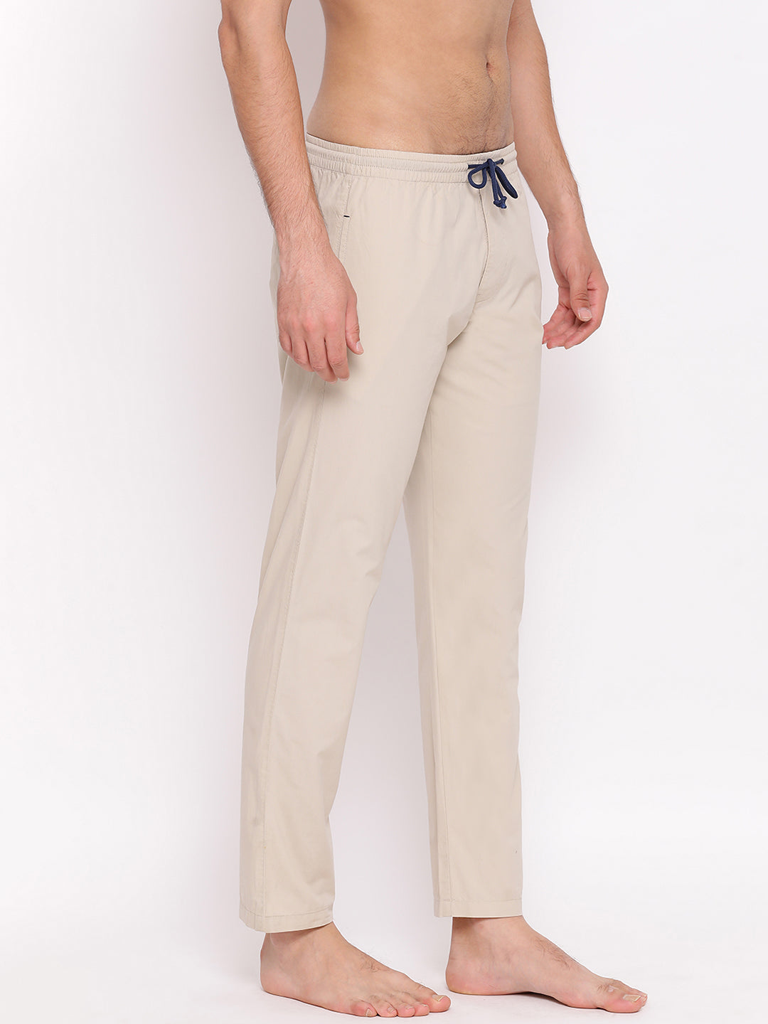 Beige Straight Lounge Pants - Men Lounge Pants