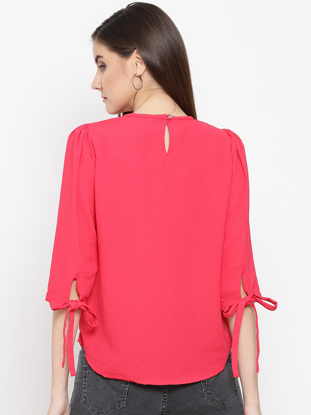 Pink Round Neck Top - Women Tops