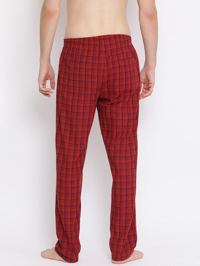Red Checked Lounge Pants - Men Lounge Pants