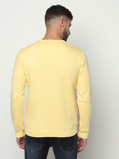 Yellow Logo Sweatshirt-Men Sweatshirts-Crimsoune Club