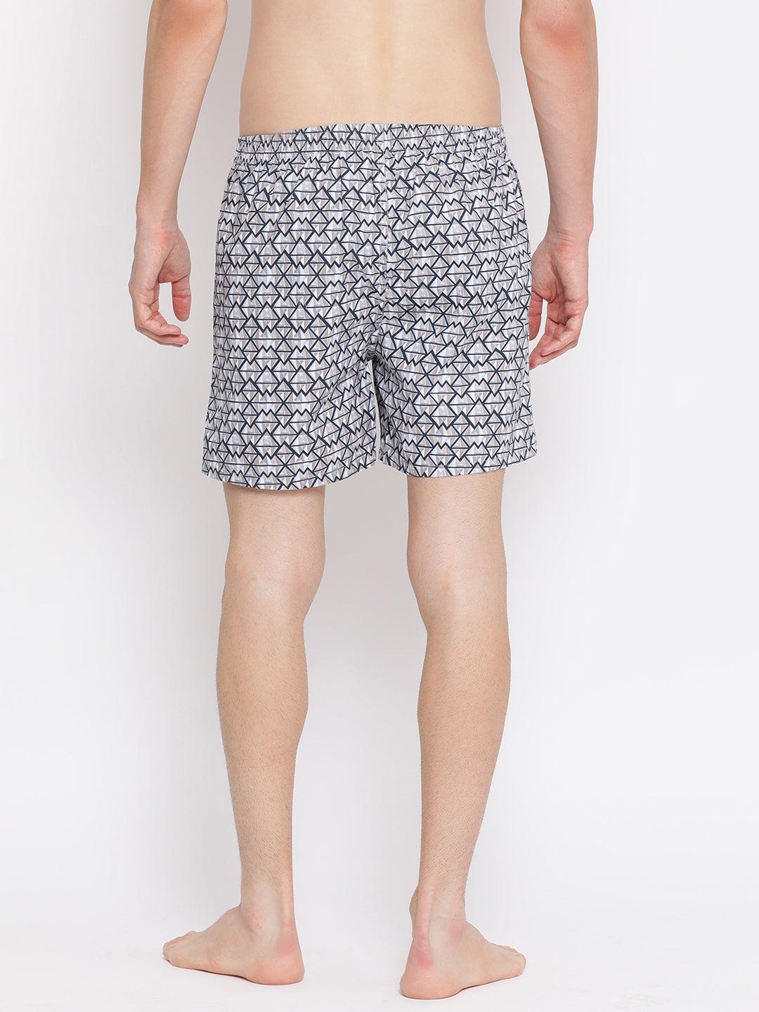 Beige Printed Boxer - Men Boxers