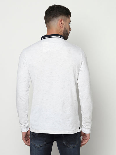 Typographic Long-Sleeved Polo T-Shirt-Men T-Shirts-Crimsoune Club