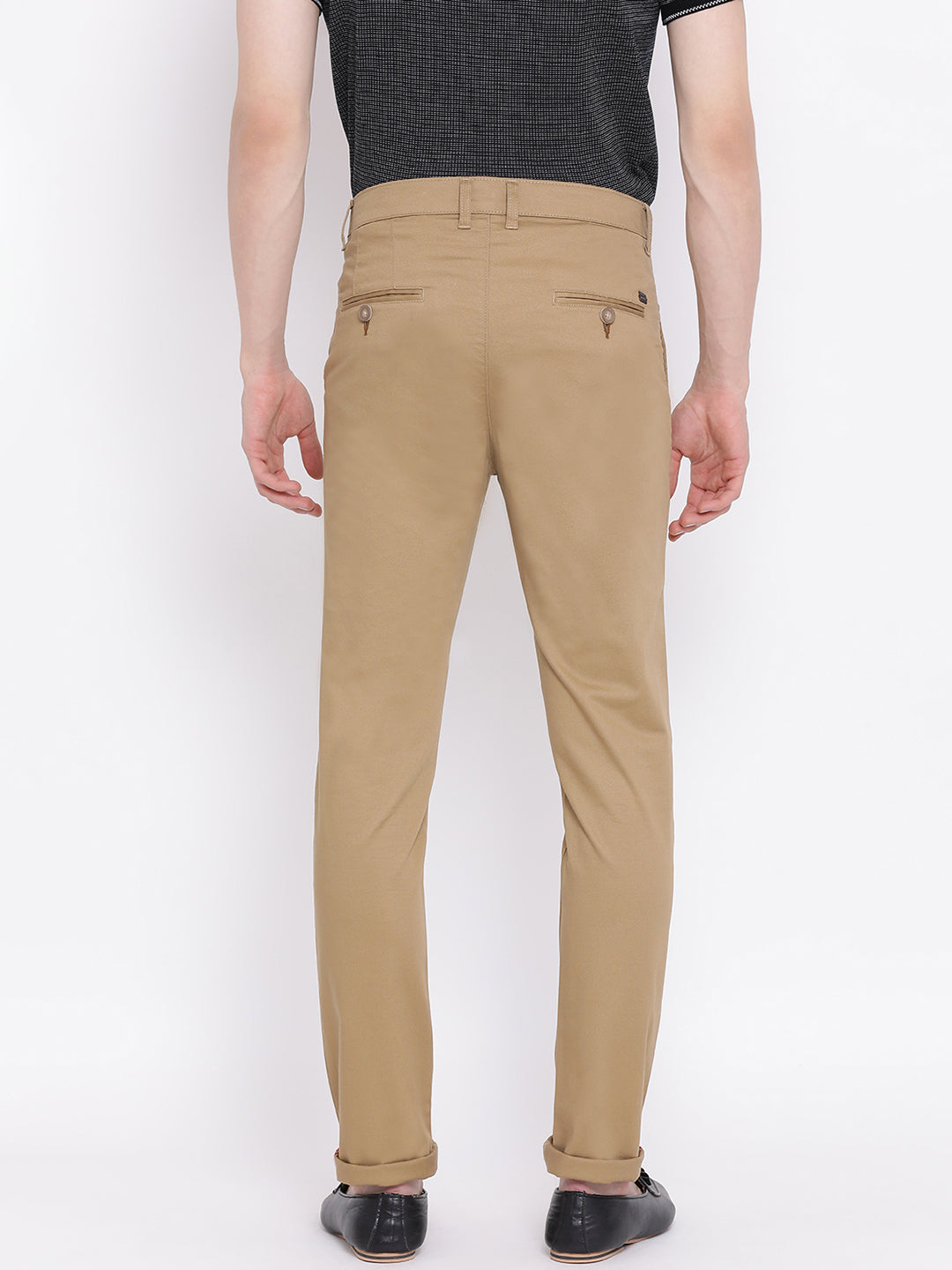 Brown Slim Fit Trousers - Men Trousers