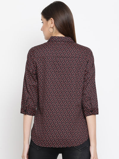 Printed Button up Shirt - Women Shirts