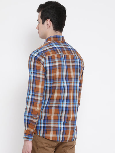 Checked Slim Fit Full Sleeves Shirt - Men Shirts