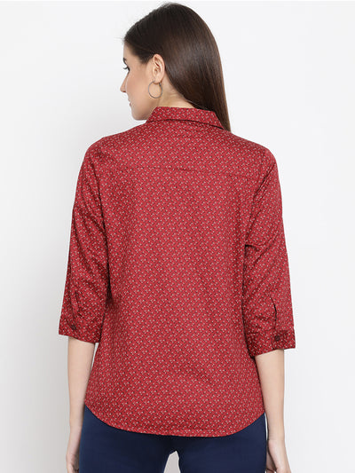 Printed Button up Shirt - Women Shirts