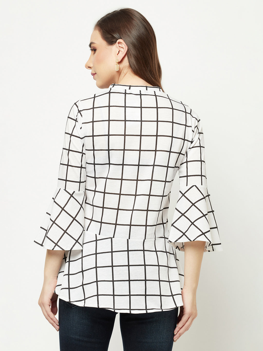  Graph Print Peplum Top
