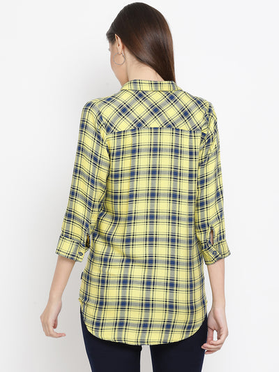 Checked Button up Shirt - Women Shirts