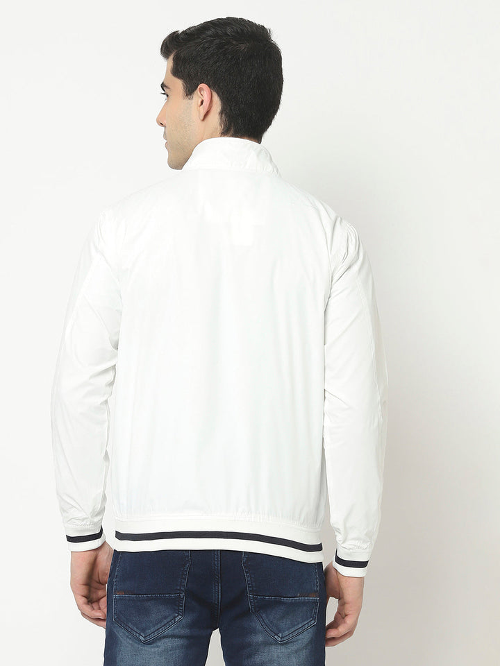  White Jacket with Logo Work 