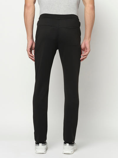 Black Track Pants-Men Track Pants-Crimsoune Club