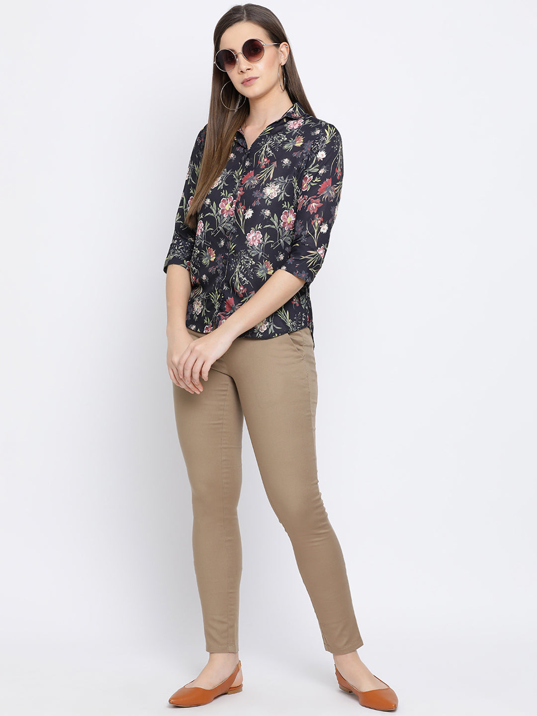 Floral Button up Shirt - Women Shirts