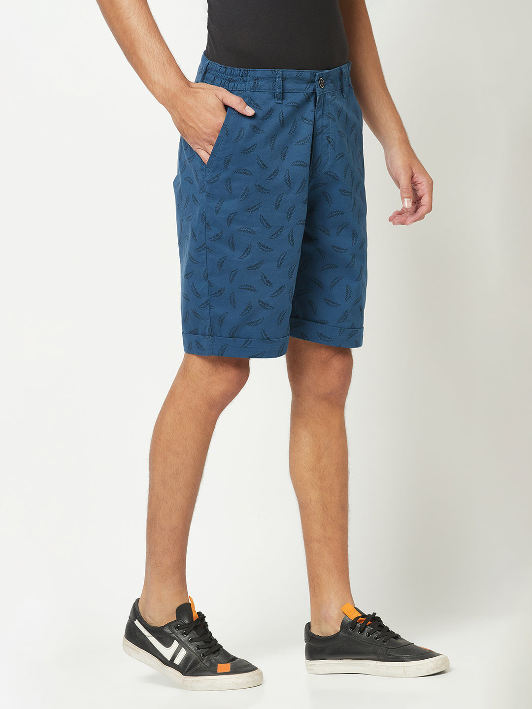 Deep Blue Floral Shorts
