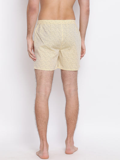 Yellow Printed Boxer - Men Boxers