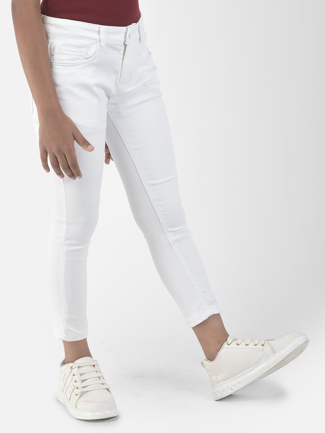  Slim-Fitting White Jeans
