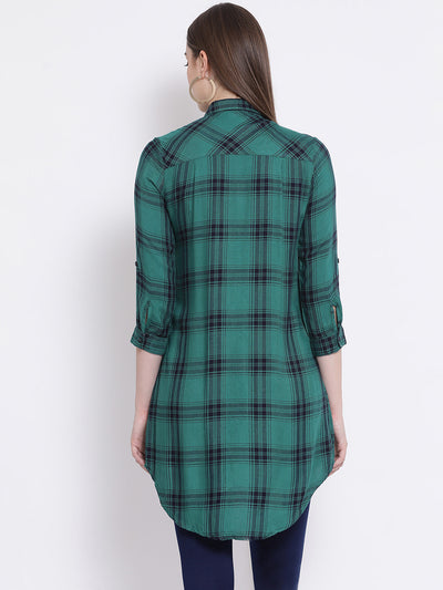 Checked Button up Shirt - Women Shirts