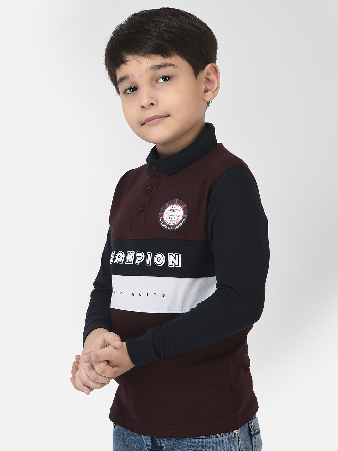 Long-Sleeved Polo T-Shirt with Logo Detailing 