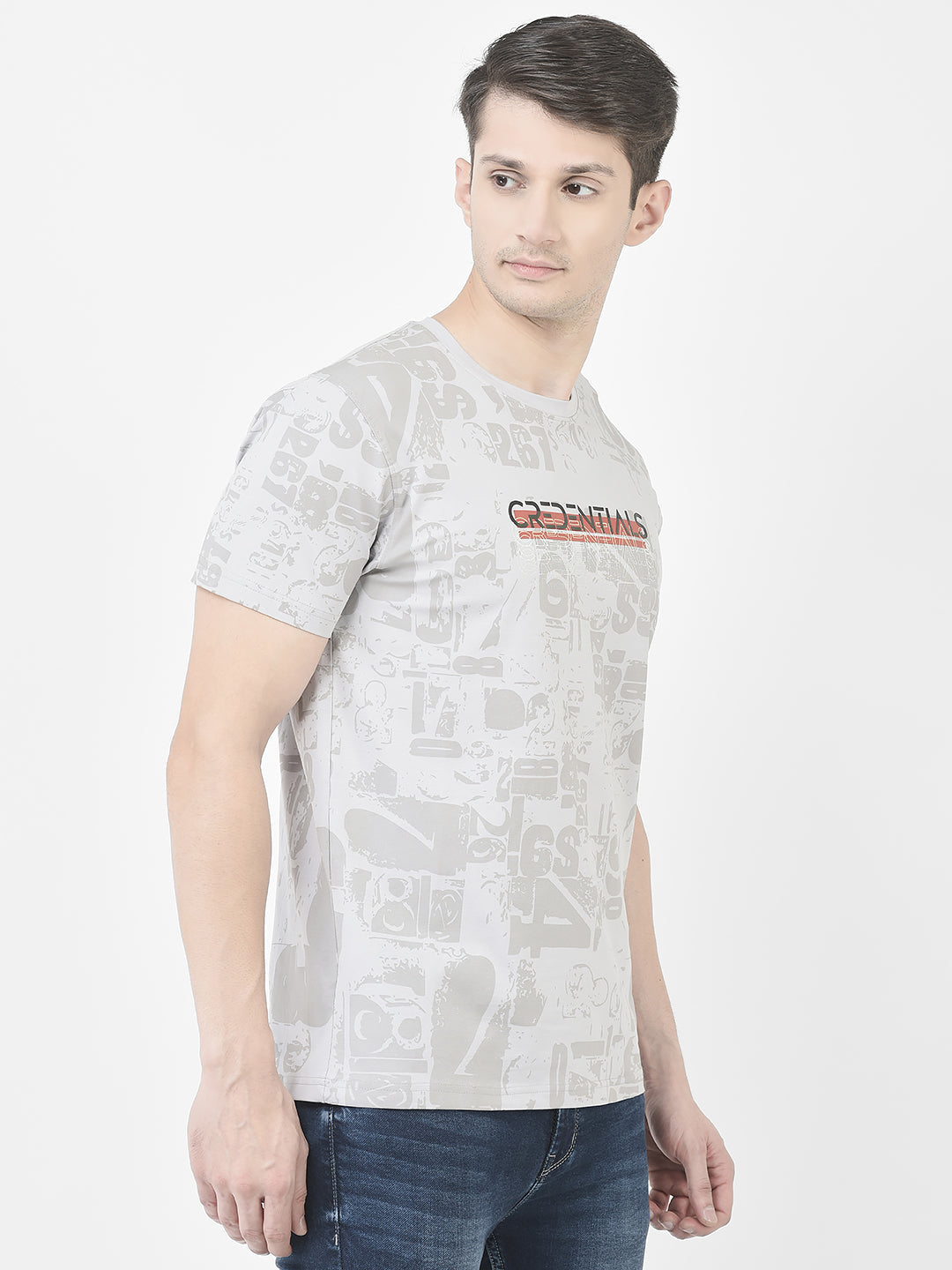  Grey Graphic T-Shirt