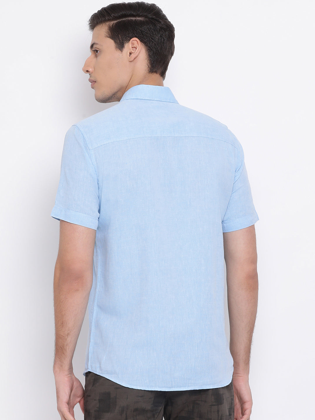 Blue Linen shirt - Men Shirts