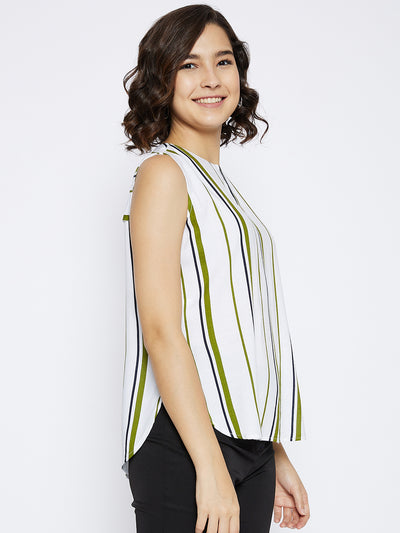 Olive Striped Top - Women Tops