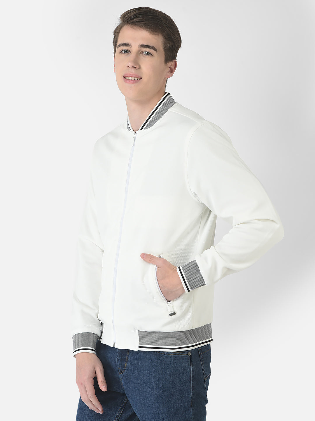  White Bomber Jacket